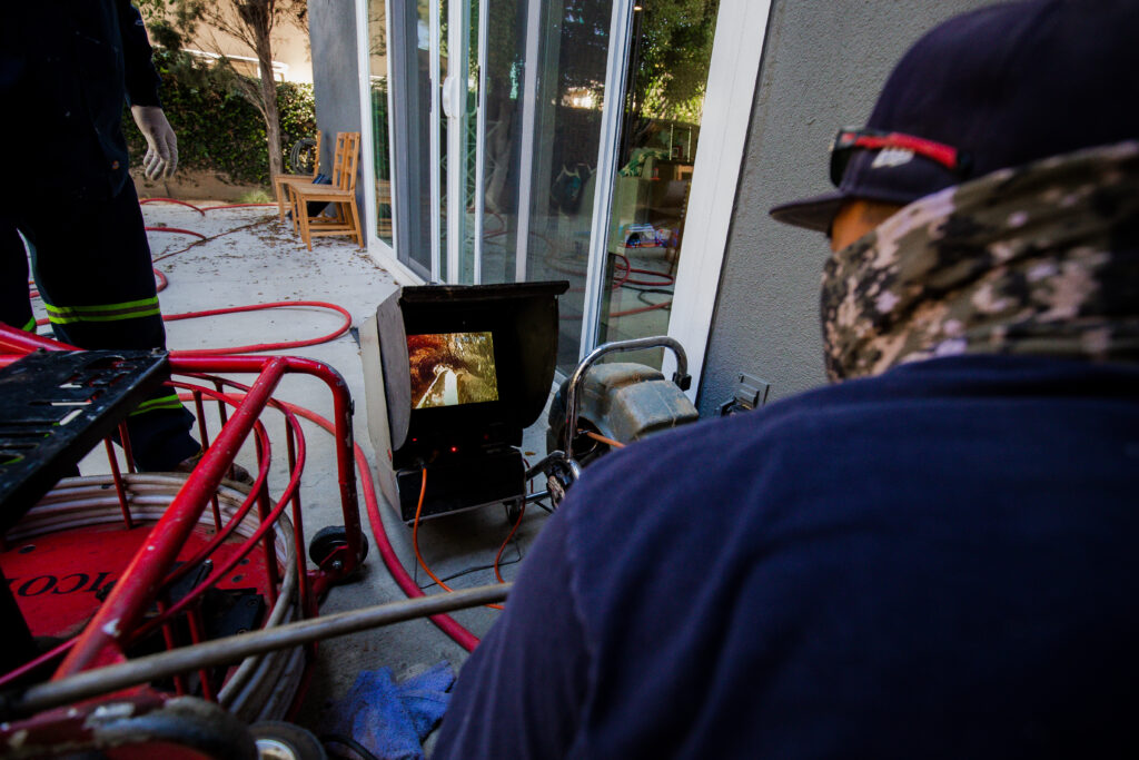 V-Max Plumbing technician on a residential service call in Southern California.