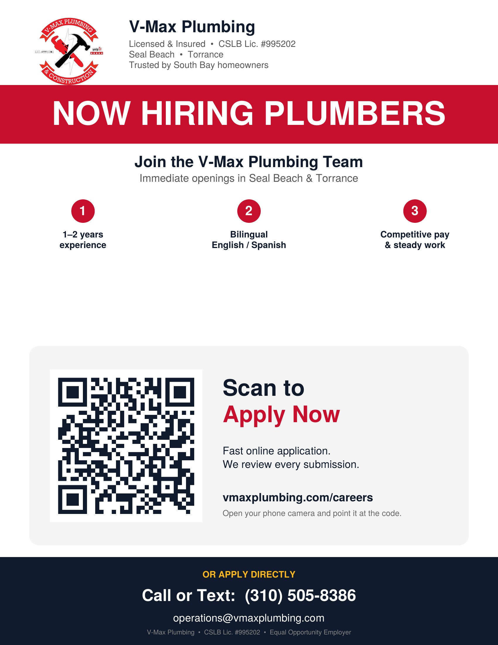 plumber career